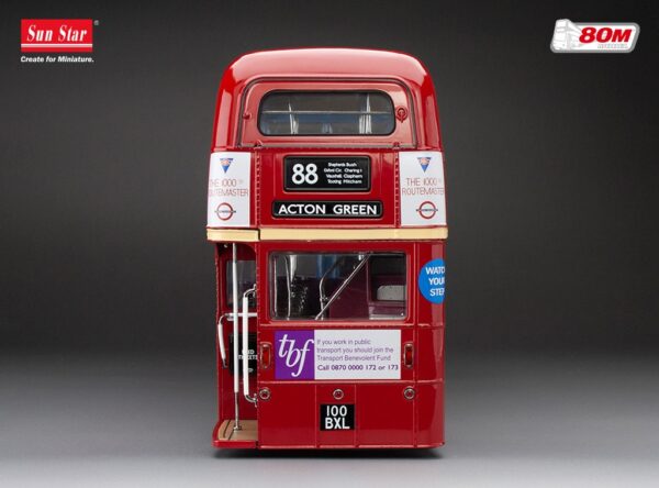 Sun Star - 1:24 Routemaster Bus RM1000 "100 BXL" Red (2943) Limited Edition Diecast Model 17 Sun Star - 1:24 Routemaster Bus RM1000