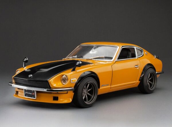 Sun Star 1:18 Datsun Fairlady Z (S30) RHD Orange Carbon Hood 1972 (3516R) Diecast Model