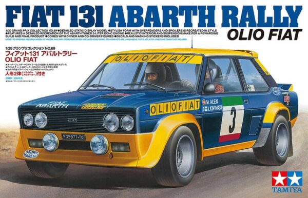 tamiya - 1:20 131 fiat abarth rally olio model kit (20069)