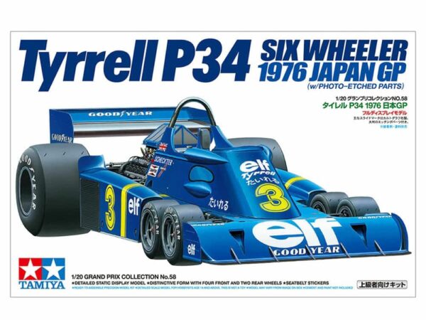 tamiya - 1:20 tyrrell p34 six wheeler model kit (20058)