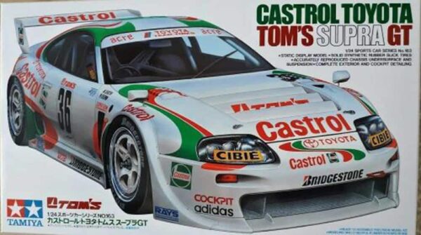 tamiya - 1:24 castrol toyota tom's supra gt model kit (24163)