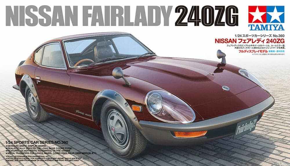 tamiya - 1:24 nissan fairlady 240zg model kit (24360)