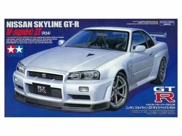 tamiya - 1:24 nissan skyline gt-r (r34) model kit (24258)