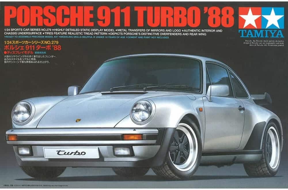 tamiya - 1:24 porsche 911 turbo '88 model kit (24279)