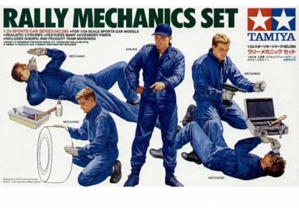 tamiya - 1:24 rally mechanics & equipment set (24266)