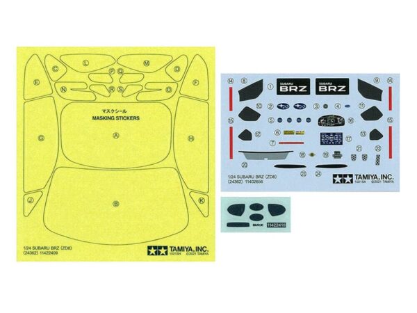 tamiya - 1:24 subaru brz(zd8) model kit (24362)