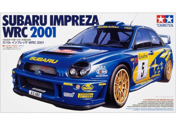 tamiya - 1:24 subaru impreza wrc 2001 model kit (24240)