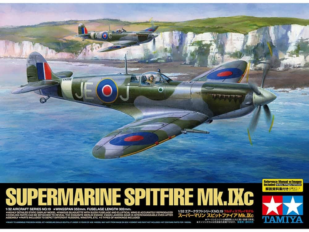 tamiya - 1:32 supermarine spitfire mk.ixc model kit (60319)