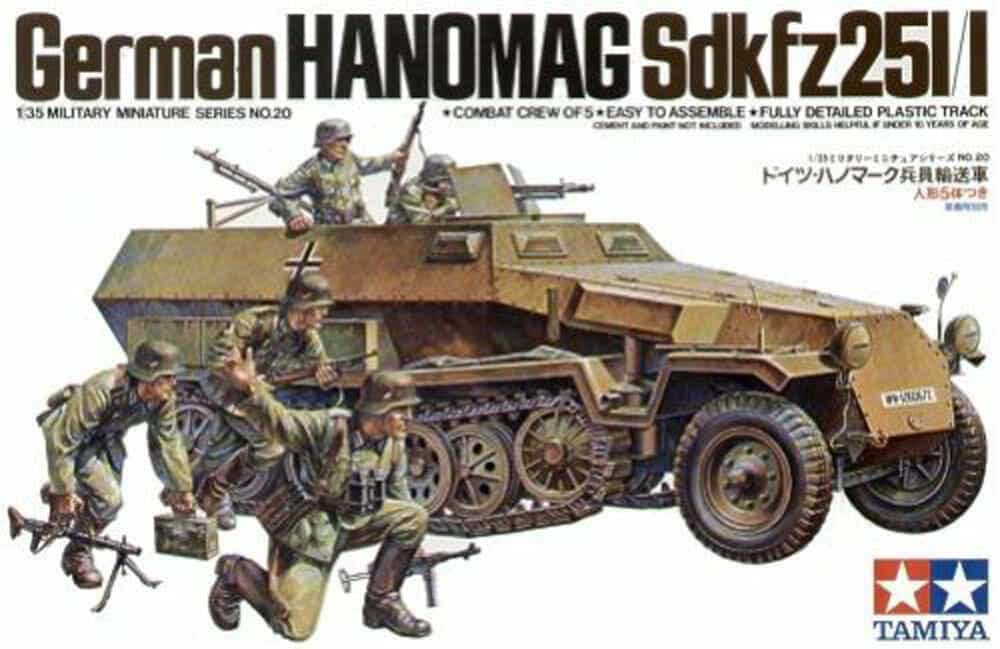 tamiya - 1:35 german hanomag sdkfz 251/1 kit (35020)