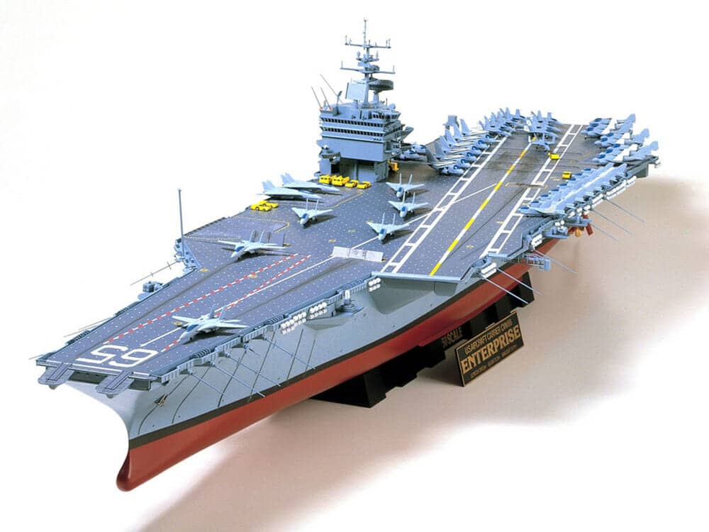 tamiya - 1:350 us enterprise aircraft carrier model kit (78007)