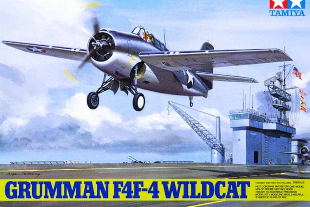 tamiya - 1:48 grumman f4f-4 wildcat (61034)