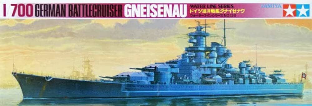 tamiya - 1:700 german gneisenau battleship kt (77520)