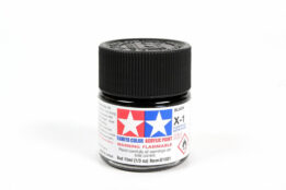 tamiya - 10ml acrylic mini x-1 black paint (81501)