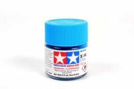 tamiya - 10ml acrylic mini x-14 sky blue paint (81514)