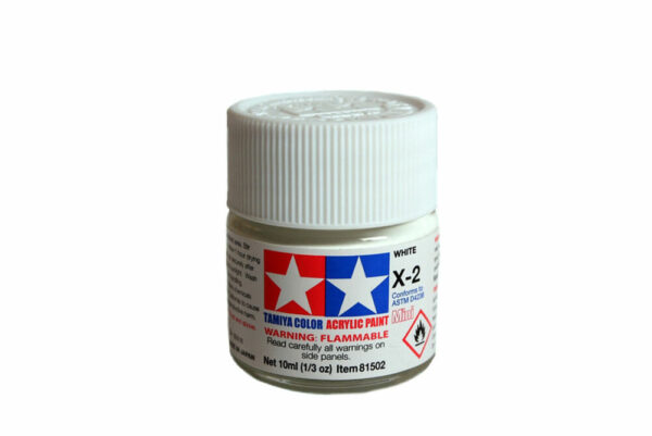 Tamiya - 10ml Acrylic Mini X-2 White Paint (81502)