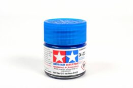 tamiya - 10ml acrylic mini x-23 clear blue paint (81523)