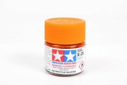 tamiya - 10ml acrylic mini x-26 clear orange paint (81526)