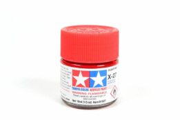 tamiya - 10ml acrylic mini x-27 clear red paint (81527)