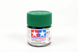 tamiya - 10ml acrylic mini x-5 green paint (81505)