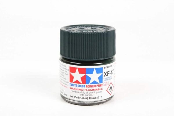 Tamiya - 10ml Acrylic Mini XF-17 Sea Blue Paint (81717)