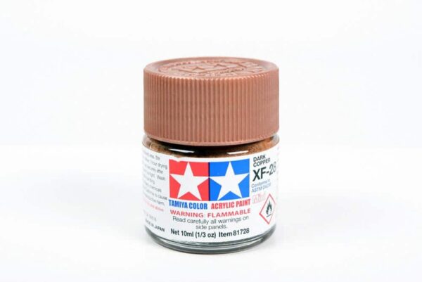 tamiya - 10ml acrylic mini xf-28 dark copper paint (81728)