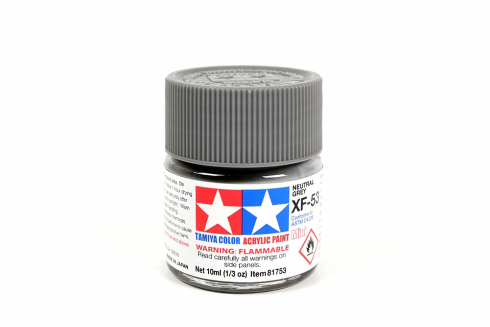 tamiya - 10ml acrylic mini xf-53neutral gray paint (81753)
