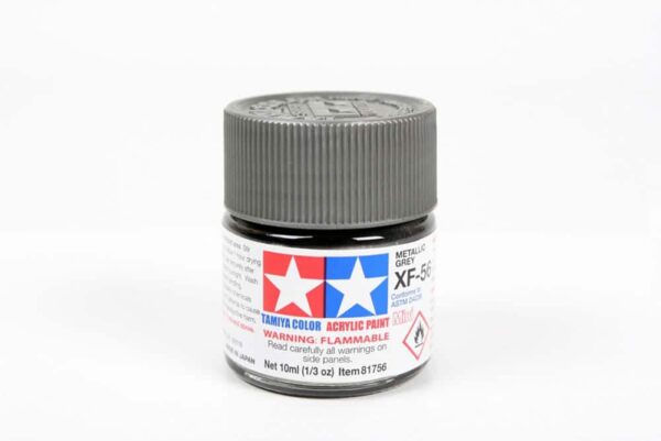 tamiya - 10ml acrylic mini xf-56metallicgray paint (81756)