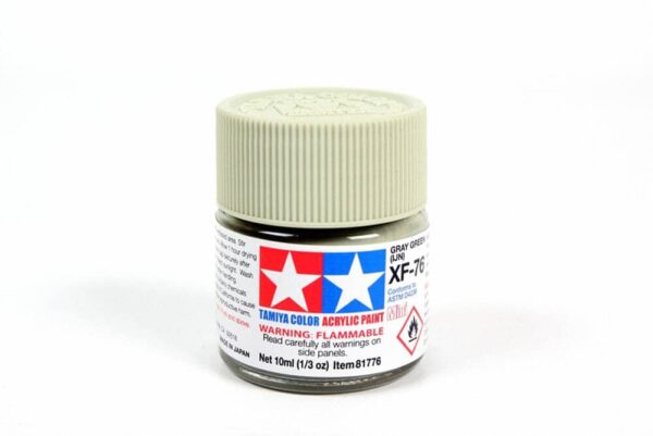 tamiya - 10ml acrylic mini xf-76 grey green paint (81776)