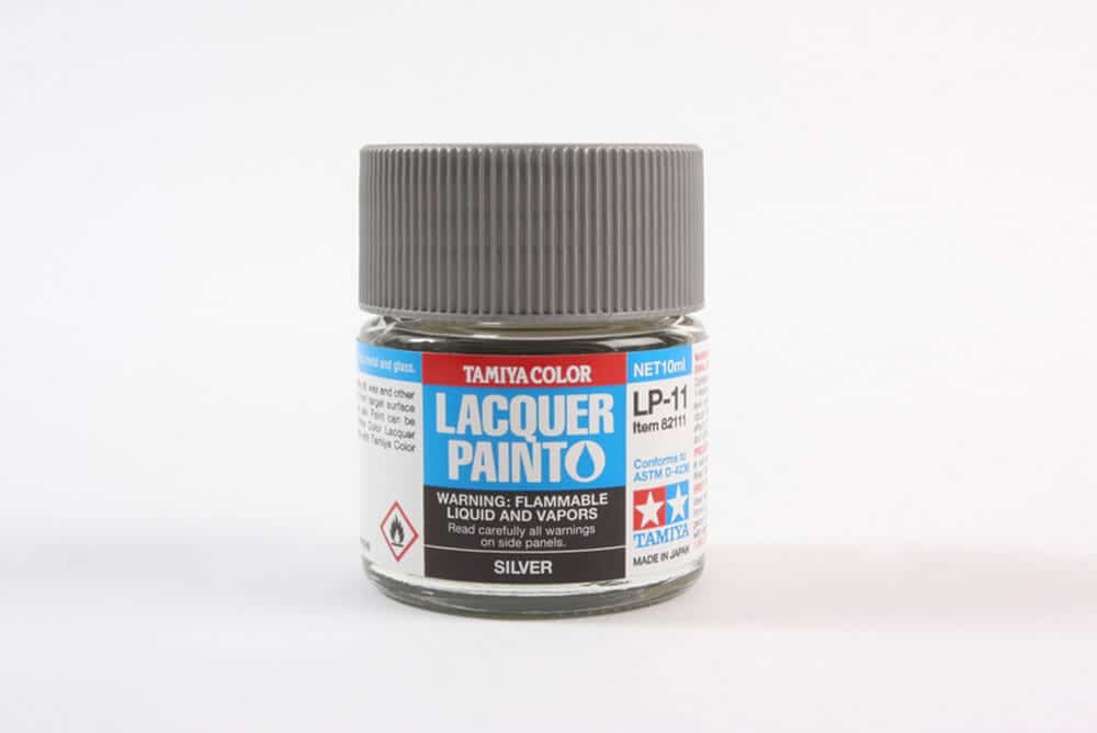 tamiya - 10ml lacquer lp-11 silver paint (82111)