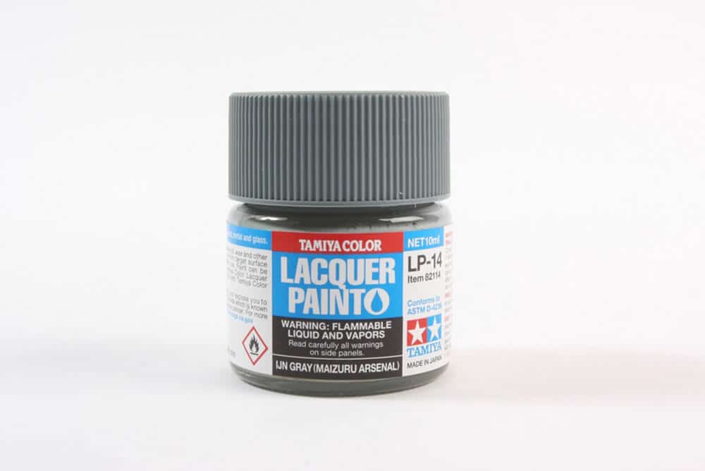tamiya - 10ml lacquer lp-14 ijn gray paint (82114)