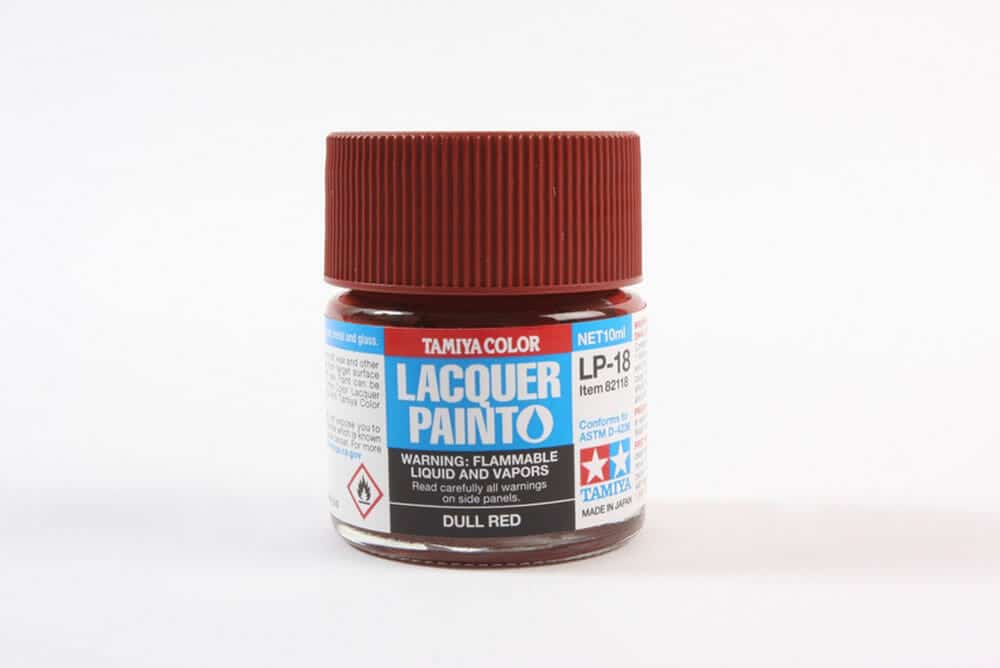 tamiya - 10ml lacquer lp-18 dull red paint (82118)
