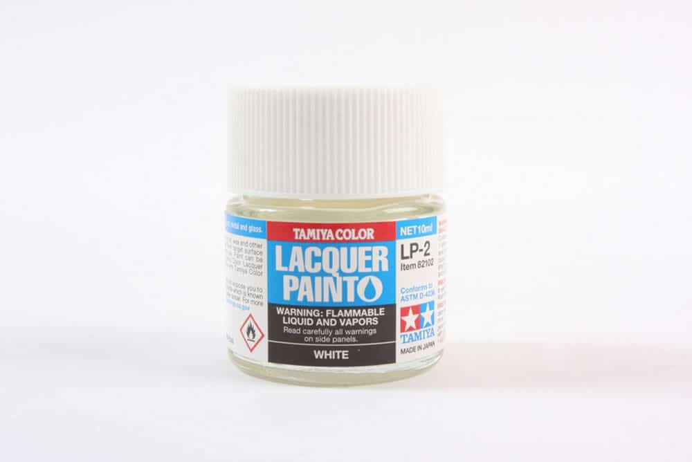 tamiya - 10ml lacquer lp-2 white paint (82102)