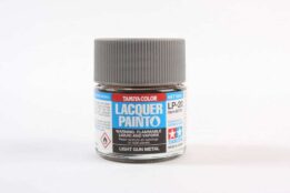 tamiya - 10ml lacquer lp-20 light gun metal paint (82120)