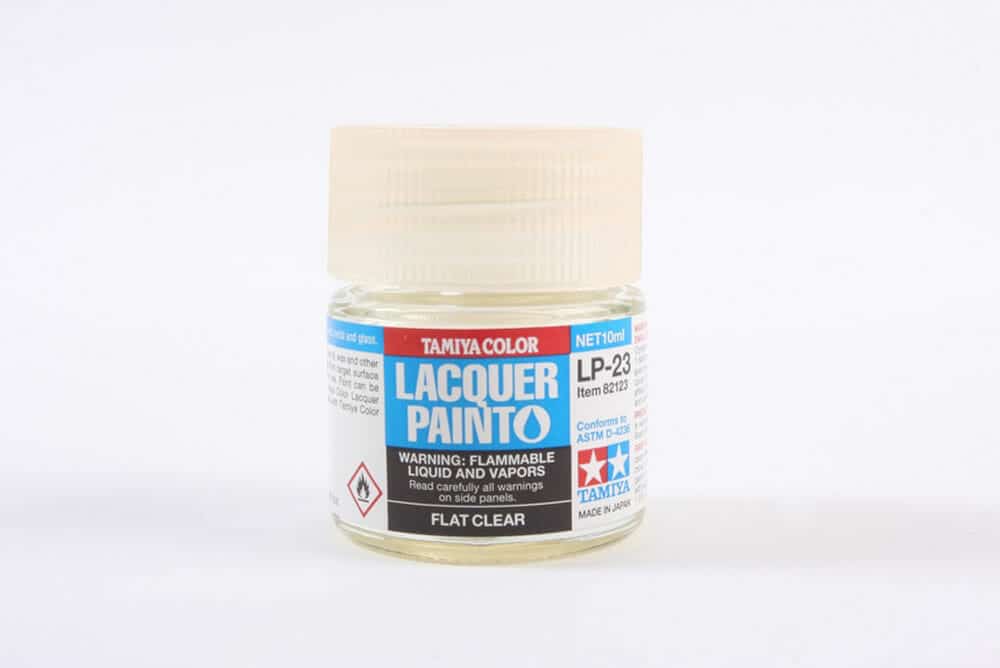 tamiya - 10ml lacquer lp-23 flat clear paint (82123)