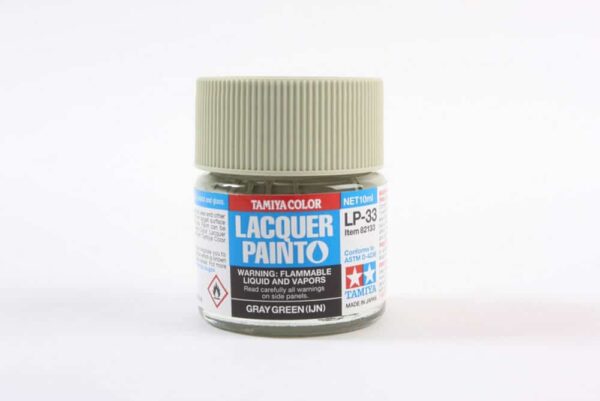 tamiya - 10ml lacquer lp-33 gray green ijn paint (82133)