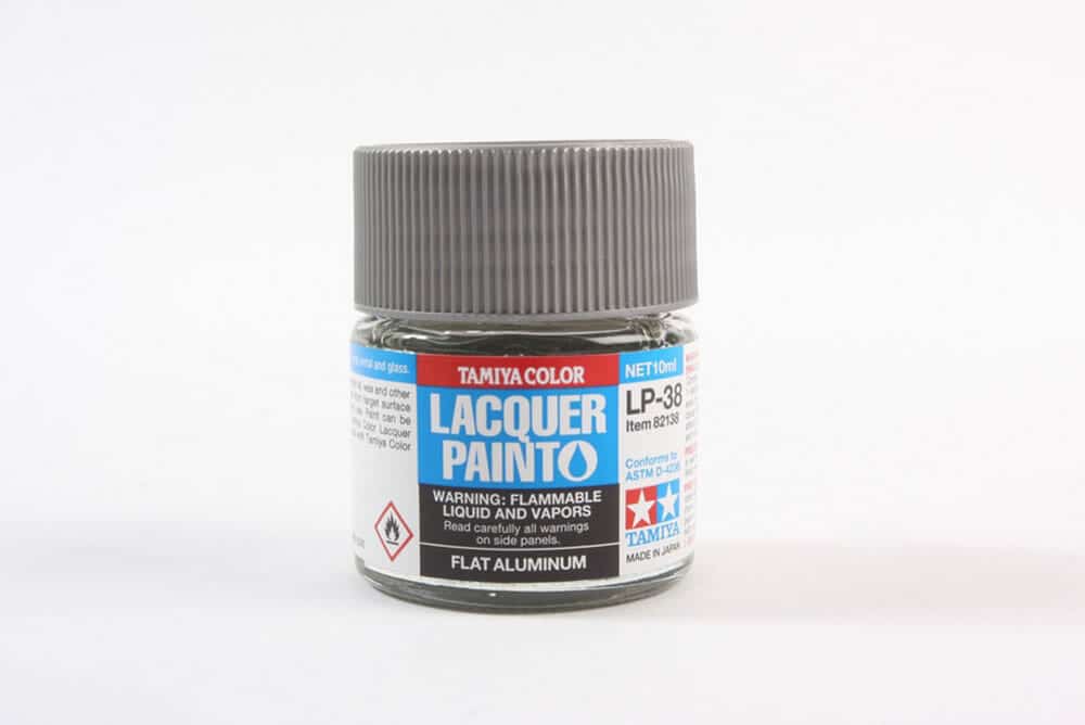 tamiya - 10ml lacquer lp-38 flat aluminum paint (82138)