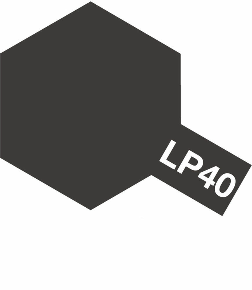 tamiya - 10ml lacquer lp-40 metallic black paint (82140)