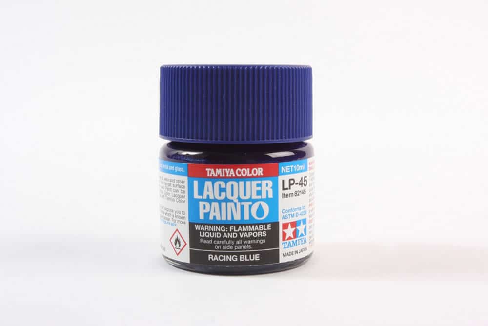 tamiya - 10ml lacquer lp-45 racing blue paint (82145)