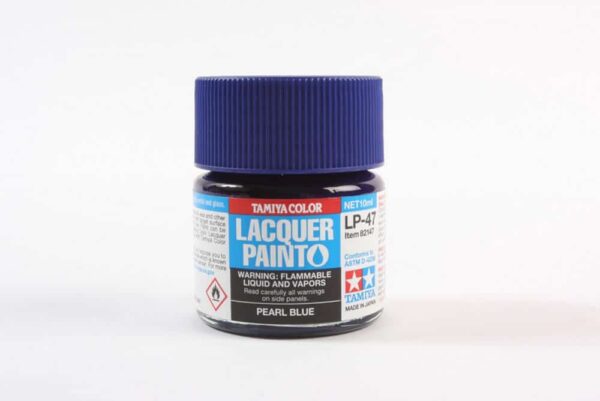 tamiya - 10ml lacquer lp-47 pearl blue paint (82147)