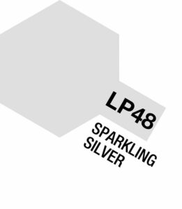 tamiya - 10ml lacquer lp-48 sparkling silver paint (82148)