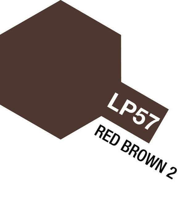 tamiya - 10ml lacquer lp-57 red brown 2 paint (82157)