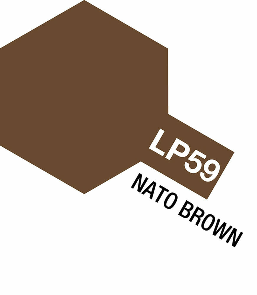 tamiya - 10ml lacquer lp-59 nato brown paint (82159)