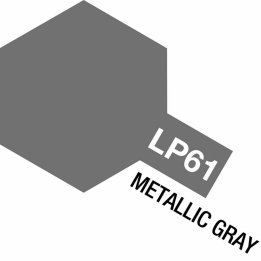tamiya - 10ml lacquer lp-61 metallic gray paint (82161)