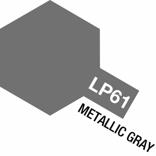 tamiya - 10ml lacquer lp-61 metallic gray paint (82161)