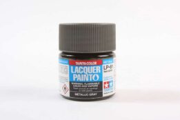 tamiya - 10ml lacquer lp-61 metallic gray paint (82161)