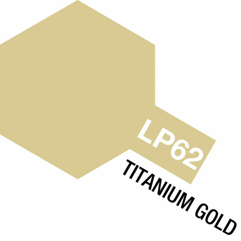 tamiya - 10ml lacquer lp-62 titanium gold paint (82162)