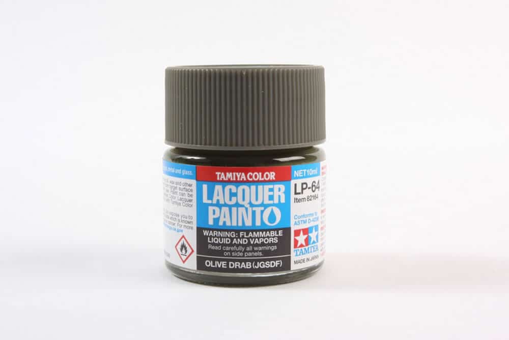 tamiya - 10ml lacquer lp-64 olive drab jgsdf paint (82164)