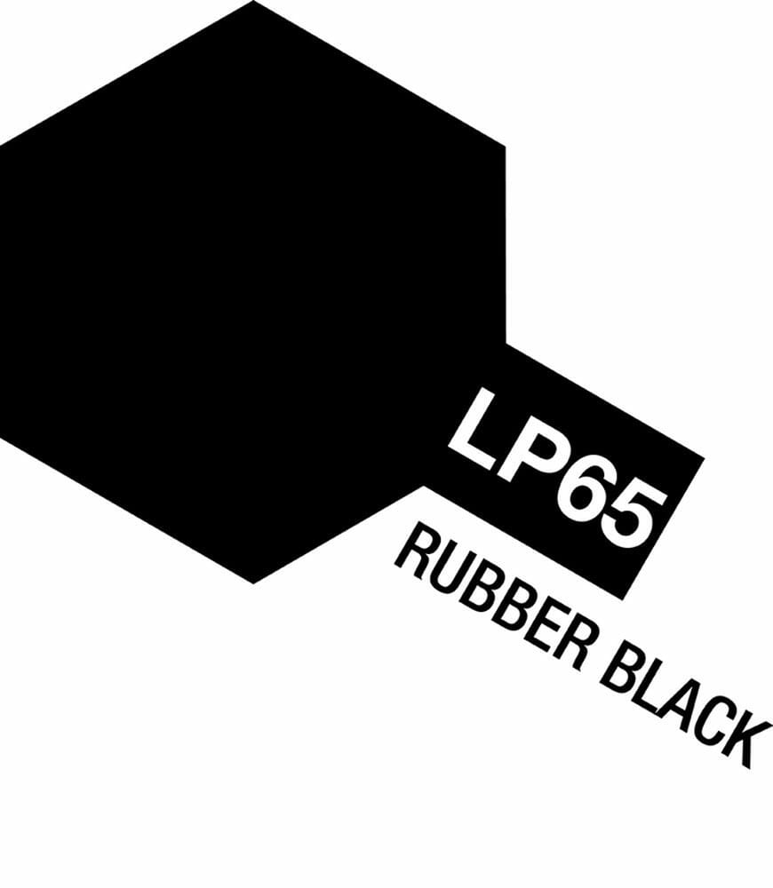 tamiya - 10ml lacquer lp-65 rubber black paint (82165)