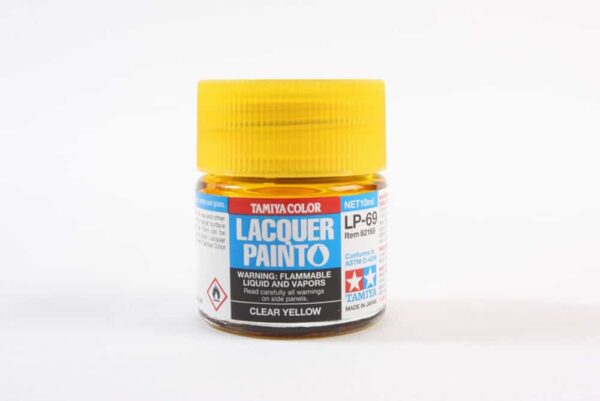 tamiya - 10ml lacquer lp-69 clear yellow paint (82169)