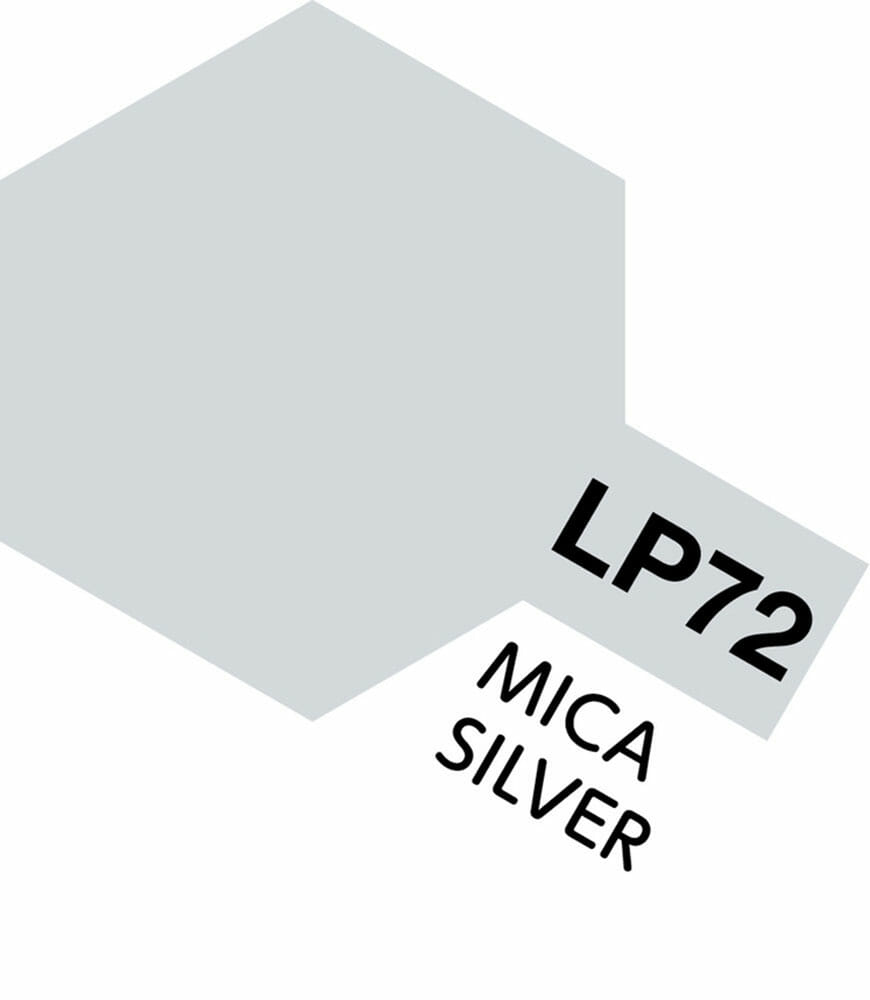 tamiya - 10ml lacquer lp-72 mica silver paint (82172)